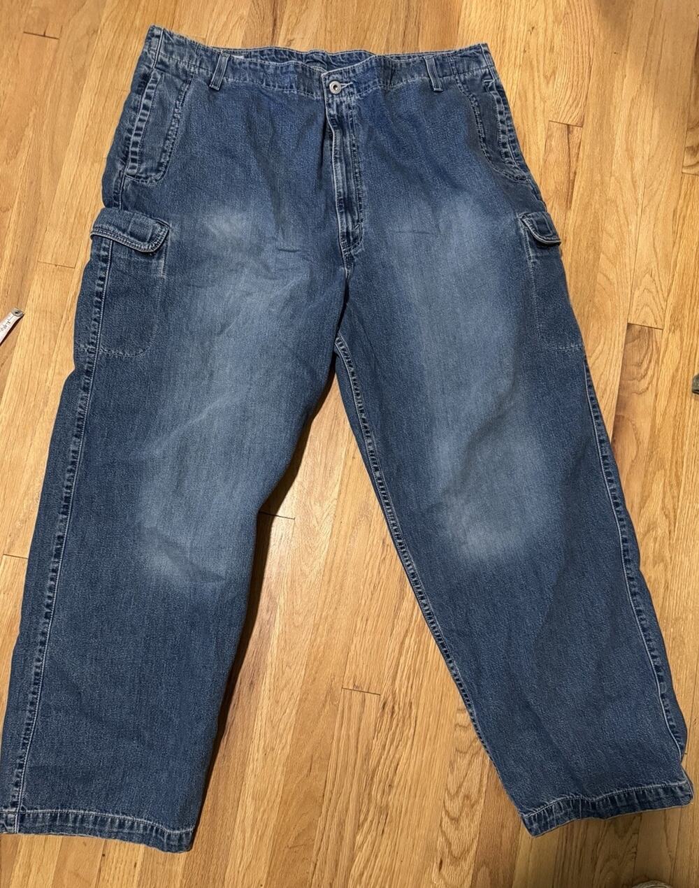 Vintage 90s Levis Dry Goods Baggy Cargo Jeans Mens 40x29 Y2K Skater (Tag W42)